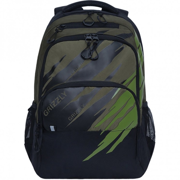 Рюкзак школьный Grizzly Хаки 21,5 л RU-130-2/3