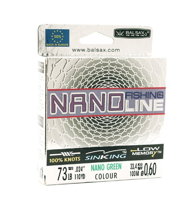 Леска Balsax Nano Fishing Green Box 100м 0,6 (33,4кг)