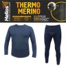 Термобелье комплект до -33 (рубашка+штаны) Thermo-Merino, с шерстью мериносов, темно-серый, Helios