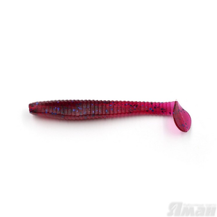 Виброхвост Yaman Flatter Shad, 3", цвет 04 - Grape, 6 шт Y-FS3-04