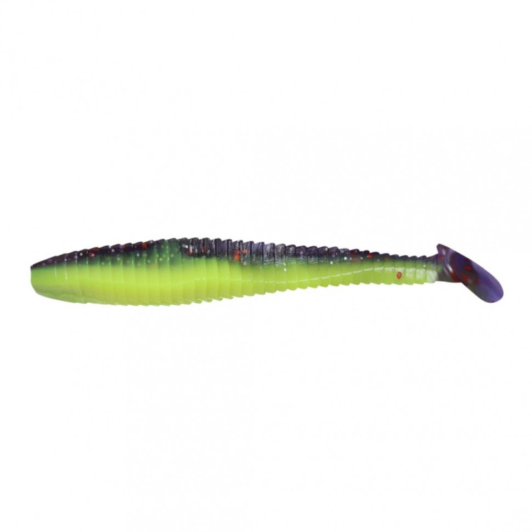 Виброхвост Yaman PRO Flatter Shad, р.2 inch, цвет #26 - Violet Chartreuse (уп. 6 шт.) YP-FS2-26