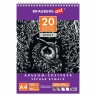 Скетчбук 205х290 мм Brauberg Art Debut 20 листов, 120 г/м2, черная бумага 110995