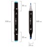 Маркеры для скетчинга двусторонние Brauberg Art Debut  Black линия 1-6 мм 80 цветов 152132