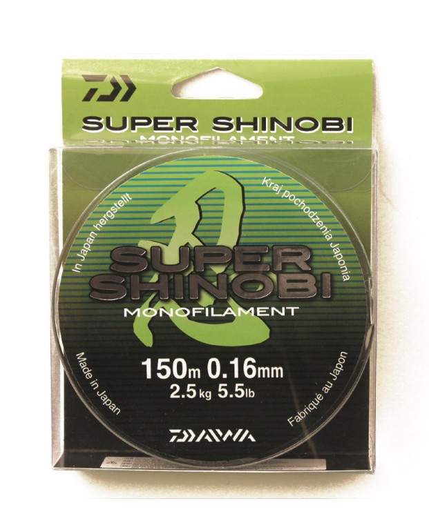 Леска Daiwa Super Shinobi 150м 0,16мм (2,5кг) светло-зеленая