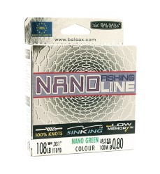 Леска Balsax Nano Fishing Green Box 100м 0,8 (49,3кг)