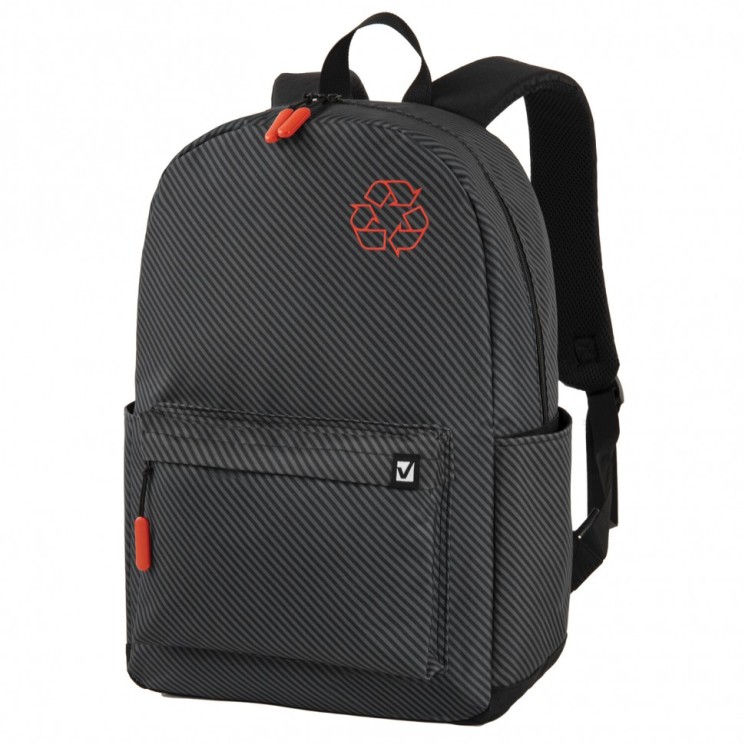 Рюкзак Brauberg Energetic эргономичный, Recycle, черный, 43х30х16 см, 270796