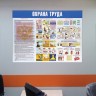 Доска-стенд информационная "Охрана труда" (910х700 мм), пластик 291017