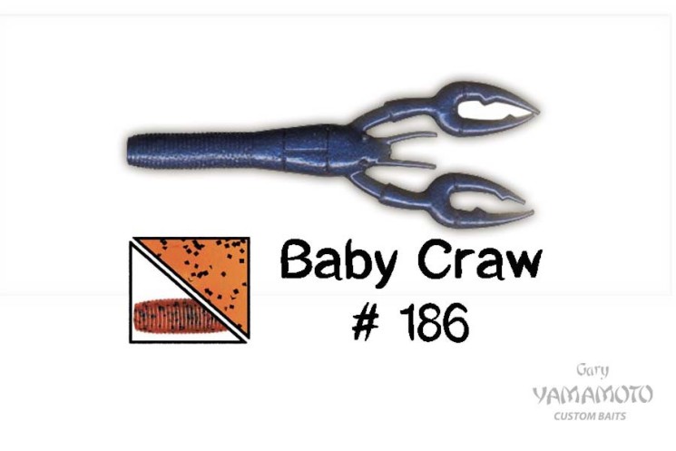 Рак Gary Yamamoto Baby Craw 3.75" цвет 186, 10 шт