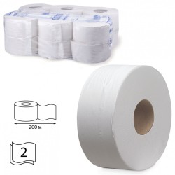 Бумага туалетная 200 м Kimberly-Clark Scott комп. 12 шт. 2-х слойная белая 126127