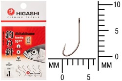Крючок Higashi Akitakitsune ringed №1 White UV (10 шт)