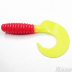 Твистер Yaman Spiral, 6", цвет 07 - Ambulance, 4 шт Y-S6-07
