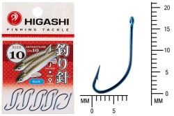 Крючок Higashi Akitakitsune ringed №10 Blue (10 шт)