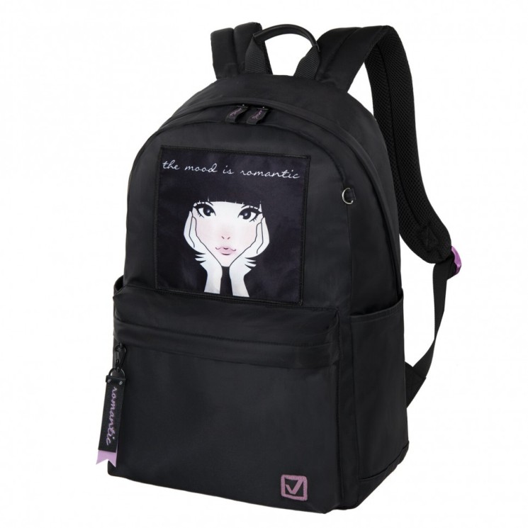 Рюкзак Brauberg Fashion City Romantic, черный, 44х31х16 см, 270808