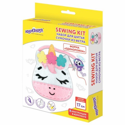 Набор для шитья сумочки из фетра Юнландия Единорожка 664494