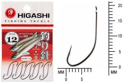 Крючок Higashi Akitakitsune ringed №12 White UV (10 шт)