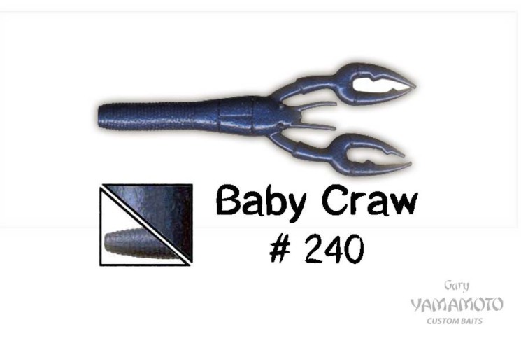Рак Gary Yamamoto Baby Craw 3.75" цвет 240, 10 шт