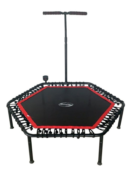 Фитнес-батут с ручкой и компьютером Sport Elite FB-1361 (135 см)
