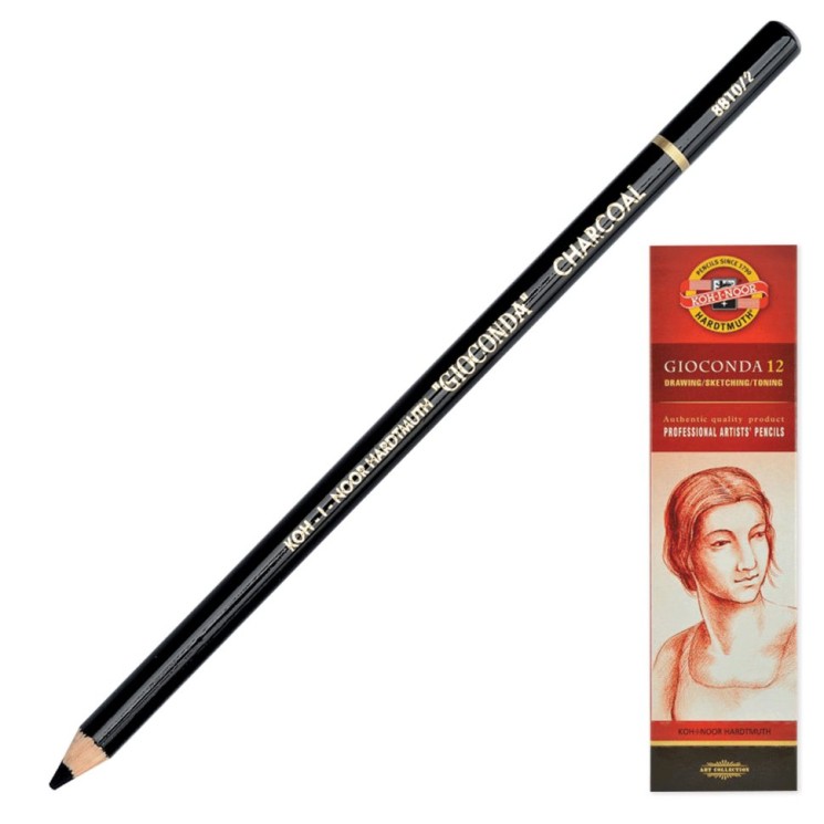 Карандаш угольный KOH-I-NOOR Gioconda черный, средняя твердость 8810002001KS