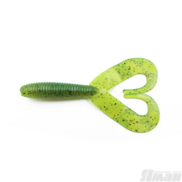 Твистер Yaman Loop-Two, 5", цвет 10 - Green pepper, 5 шт Y-LT5-10