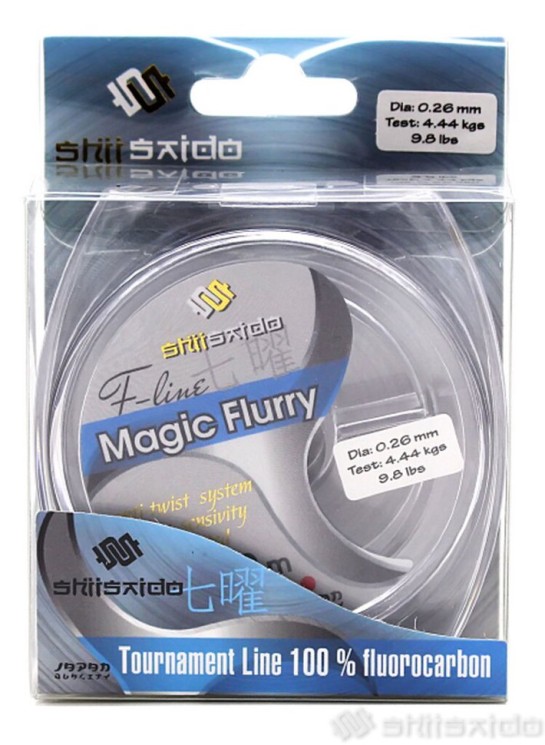 Леска флюорокарбон Shii Saido Magic Flurry, 30 м, 0,135 мм, до 1,29 кг, прозр. SFLMF30-0,14