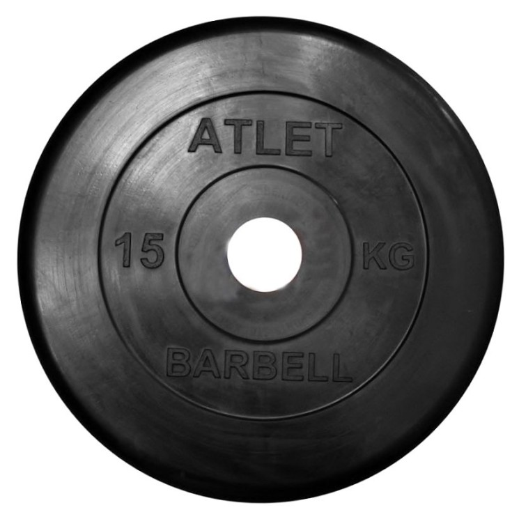 Блин для штанги обрезиненный MB Barbell d-51 15 кг