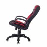 Кресло компьютерное Бюрократ Viking-9/BL+RED экокожа/ткань, черно-красное