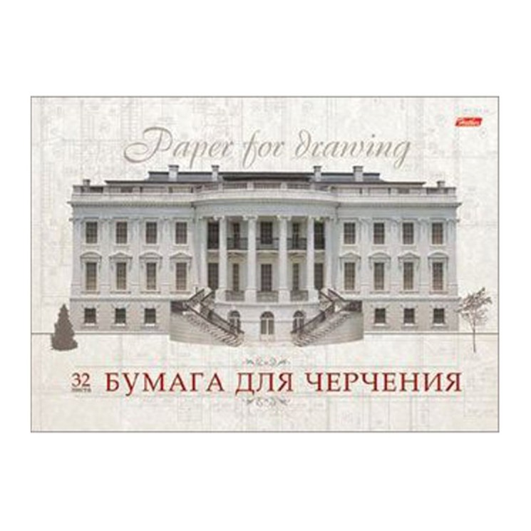 Альбом для черчения А4 Hatber Классика 32 листа, 160 г/м2, склейка А089606