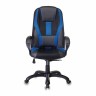 Кресло компьютерное Бюрократ Viking-9/BL+BLUE экокожа/ткань, черно-синее