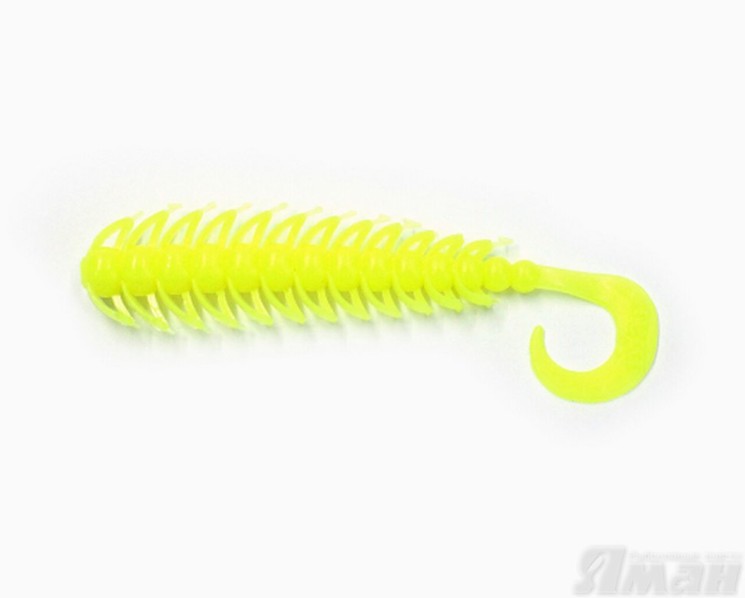 Твистер Yaman Ruff, 5", цвет 02 - Chartreuse, 5 шт Y-R5-02