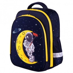 Ранец Brauberg Kids Standard, 2 отделения, Spaceman, светящийся, 36х28х14 см, 271384