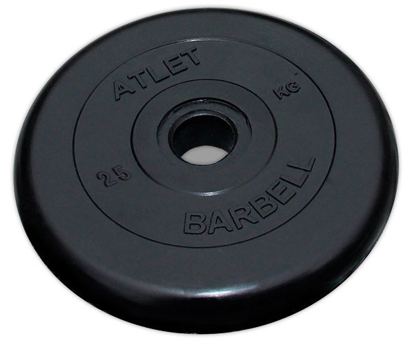 Блин для штанги обрезиненный MB Barbell d-51 25 кг