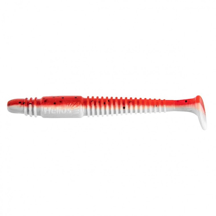 Виброхвост Helios Minoga 3,75"/9.5 см, цвет Red & White 5 шт HS-17-003
