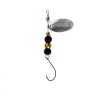 Мини блесна вертушка Premier Fishing Micro-spini 2г, цвет СГ серебро-голубой