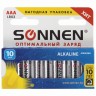 Батарейки алкалиновые Sonnen Alkaline LR03 (AAA) 10 шт 451089