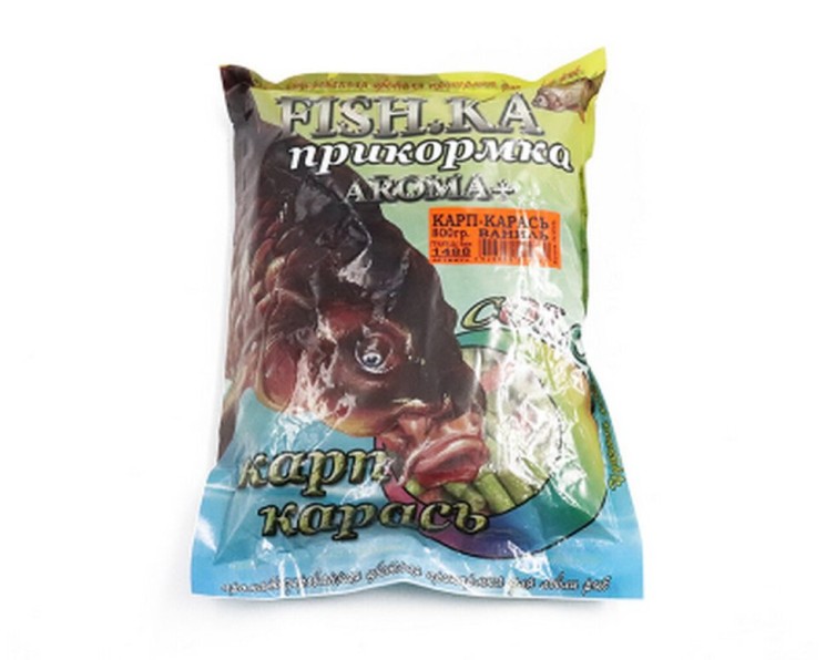 Прикормка Fish.ka Карп-Карась Ваниль гранулы 8мм 0,8кг (1488)