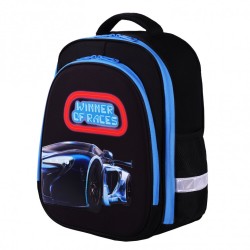 Ранец Brauberg Kids Standard, 2 отделения, Winner of races, 3D-панель, 36х28х14 см, 271385