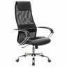 Кресло офисное Brabix Premium Stalker EX-608 CH сетка/ткань/кожзам, черное 532091