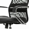 Кресло офисное Brabix Premium Stalker EX-608 CH сетка/ткань/кожзам, черное 532091