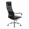 Кресло офисное Brabix Premium Stalker EX-608 CH сетка/ткань/кожзам, черное 532091