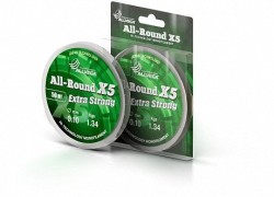 Леска ALLVEGA "ALL-ROUND X5" 0.18мм (100м) (3,95кг) (прозрачная)