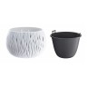 Кашпо для цветов Sandy Bowl DSK370-S449 (9 л) 2 предмета