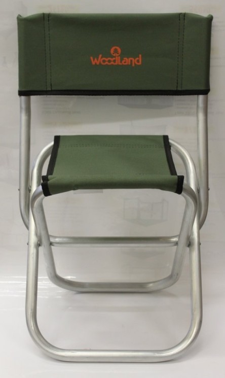 Стул Woodland Tourist ALU MINI,  33,5 х 29 х 39 (67,5) см, складной, со спинкой (алюминий) ASM-001