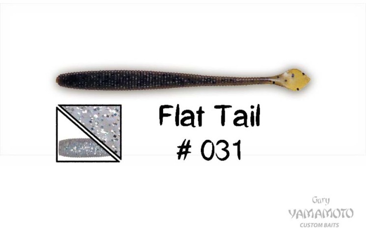 Слаг Gary Yamamoto Flat Tail 4.5" цвет 031, 20 шт