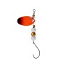 Мини блесна вертушка Premier Fishing Micro-spini 2г, цвет ОЧ оранжевый-черный