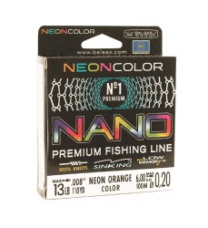 Леска Balsax Nano Neon Orange Box 100м 0,2 (6,0кг)