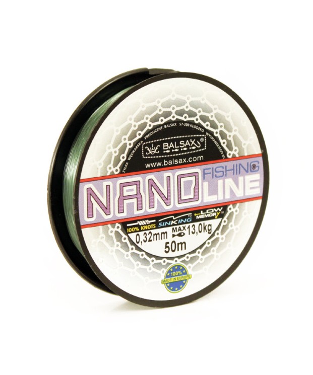 Леска Balsax Nano Green Box 50м 0,32 (13кг)