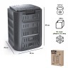 Компостер садовый 320л Prosperplast Compogreen IKST320C-S411черный