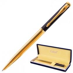 Ручка подарочная шариковая Galant Arrow Gold корпус черный/золотистый синяя 143523