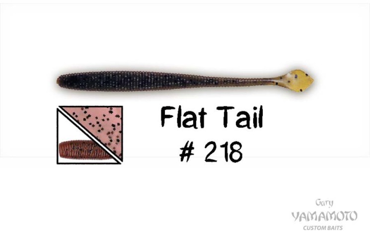 Слаг Gary Yamamoto Flat Tail 4.5" цвет 218, 20 шт