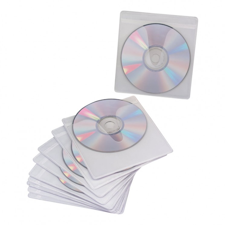 Конверты для CD/DVD Brauberg на 1CD/DVD самоклеящиеся 10 шт (510197)